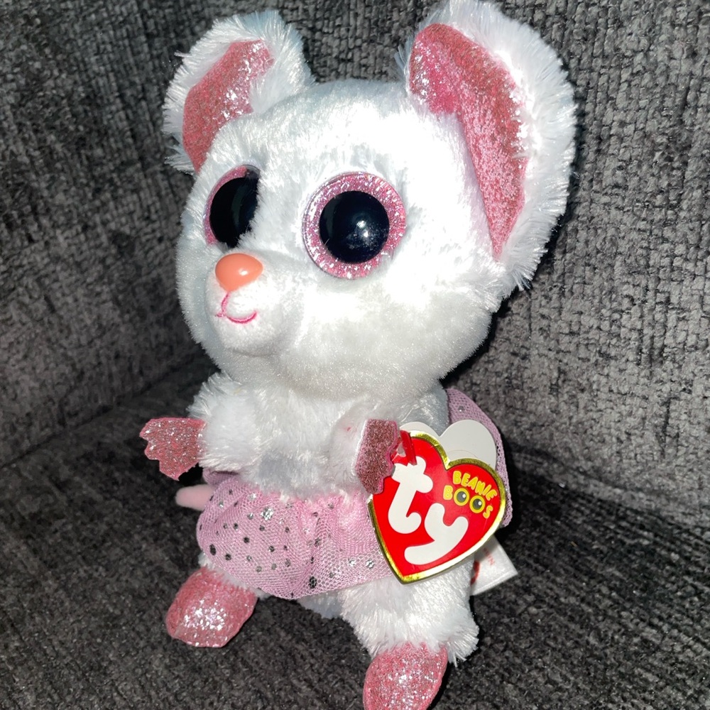 Ty Beanie Boos - NINA the 6" Ballerina Mouse NWT's Stuffed Animal Plush Toy - Picture 2 of 5